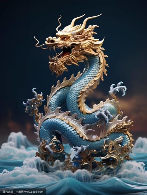 再給我幾張有藝術感的龍圖片，藝術龍圖片展現龍的不同形態與象征意義