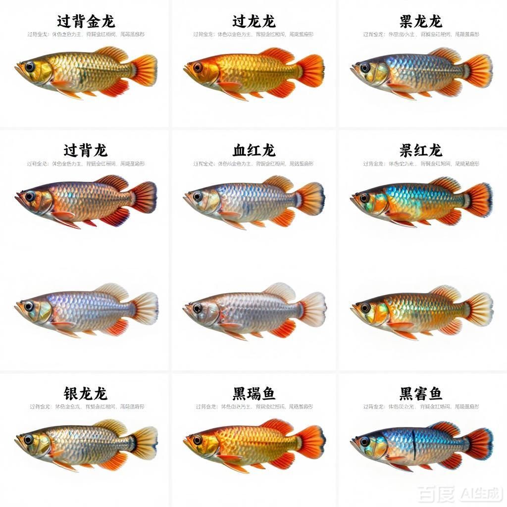 給我一份龍魚品種對照清單