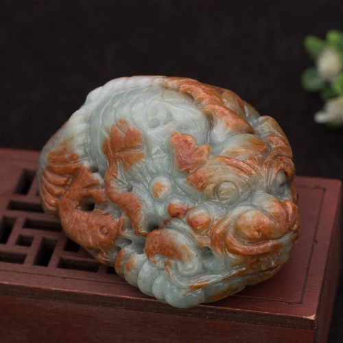 給我一些龍頭魚玉擺件的圖片，——龍頭魚玉擺件的真偽