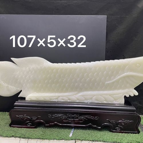 給我一些龍頭魚玉擺件的圖片，——龍頭魚玉擺件的真偽