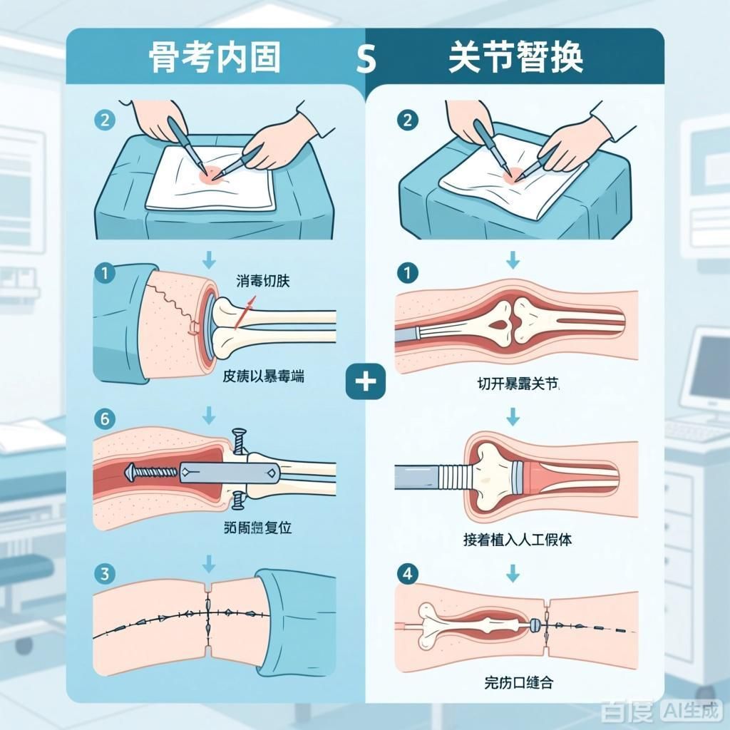 能否提供不同手術類型的步驟對比，——腹腔鏡手術和傳統開放手術指南