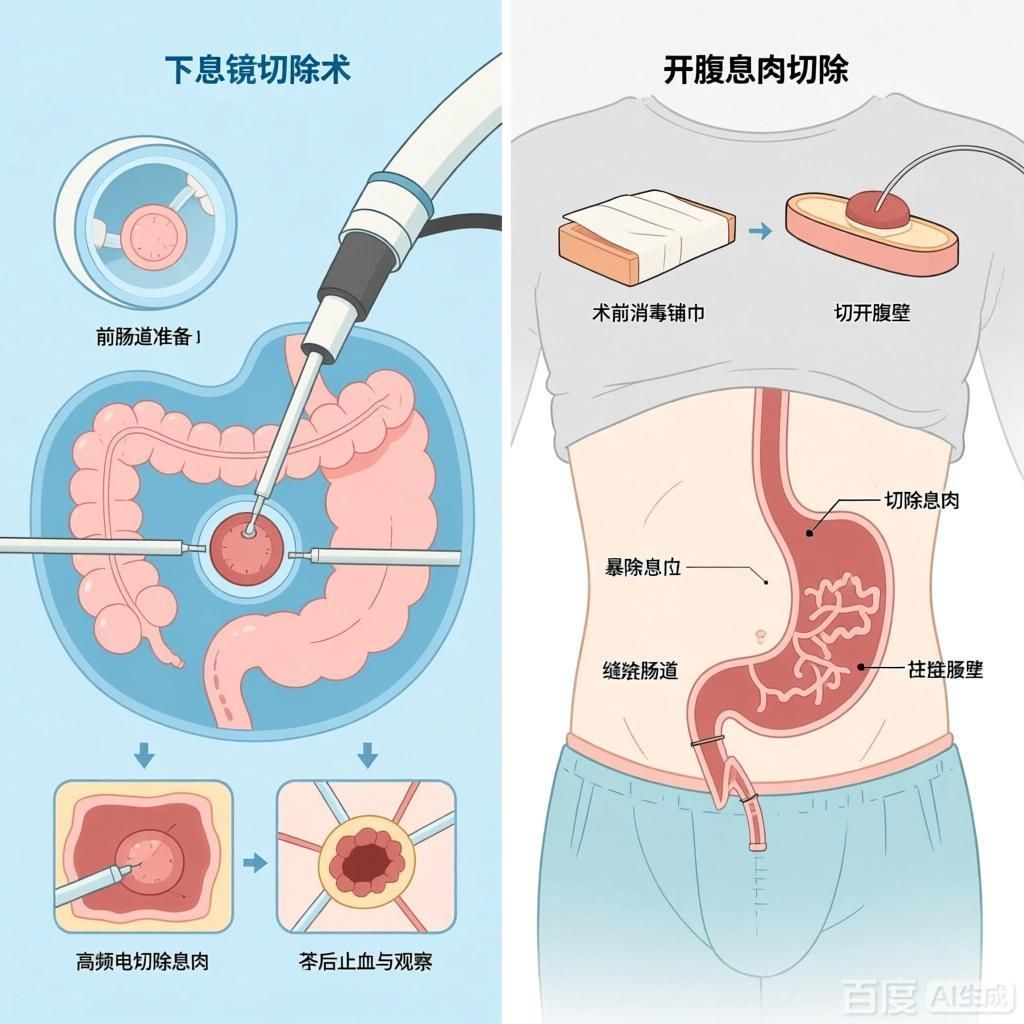 能否提供不同手術類型的步驟對比，——腹腔鏡手術和傳統開放手術指南