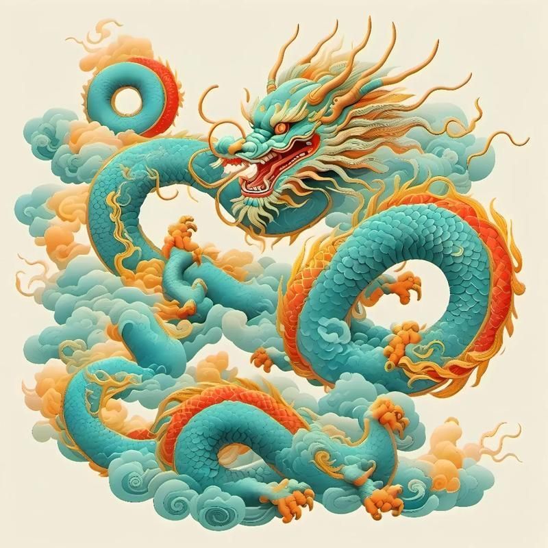 能提供一張鰲魚龍魚祥云圖的示例嗎，鰲魚龍魚祥云圖的文化象征與使用場景 能提供一張鰲魚龍魚祥云圖的示例嗎，鰲魚龍魚祥云圖的文化象征與使用場景 龍魚百科 第4張