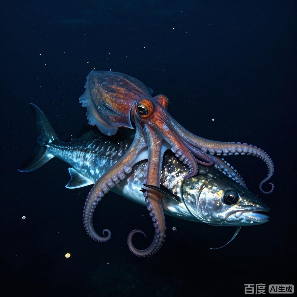 還有哪些深海生物會捕食深海龍魚，除了深海龍魚外，還有其他深海生物也以深海龍魚為食