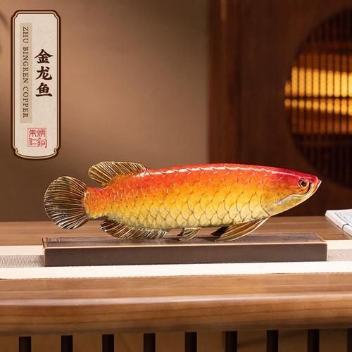 朱炳仁銅金龍魚有哪些款式可選？，朱炳仁銅金龍魚客廳辦公桌中式藝術品 朱炳仁銅金龍魚有哪些款式可選？，朱炳仁銅金龍魚客廳辦公桌中式藝術品 龍魚百科 第8張