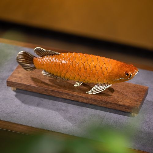 朱炳仁銅金龍魚有哪些款式可選？，朱炳仁銅金龍魚客廳辦公桌中式藝術品 朱炳仁銅金龍魚有哪些款式可選？，朱炳仁銅金龍魚客廳辦公桌中式藝術品 龍魚百科 第6張