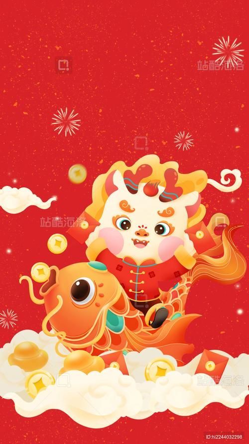 能否提供更多龍魚與吉祥物的搭配圖片