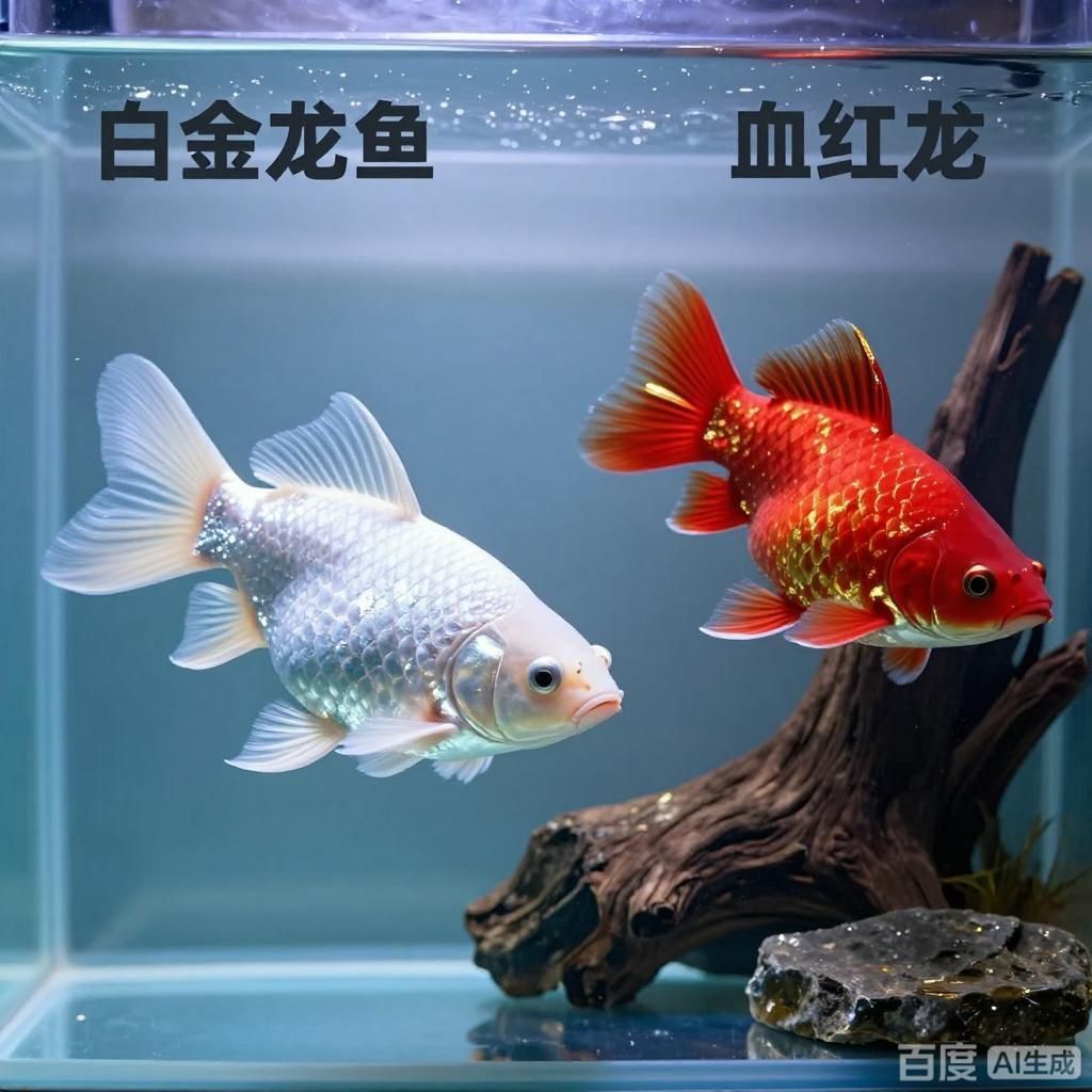 白金龍魚和血紅龍哪個更貴，白金龍魚和血紅龍哪個更貴四張圖均為觀賞魚科普向插畫