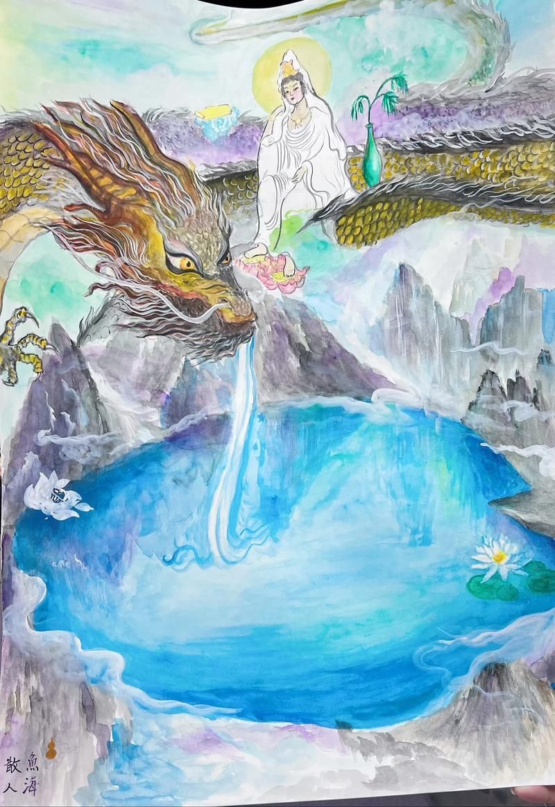 給我一些有龍有水的圖片素材，龍與水的結合是中國文化中常見的象征 給我一些有龍有水的圖片素材，龍與水的結合是中國文化中常見的象征 龍魚百科 第15張