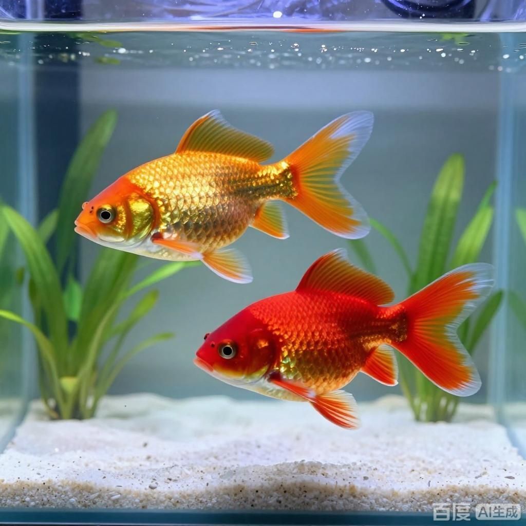 金龍魚和紅龍魚哪個更珍貴，金龍魚和紅龍魚哪個更珍貴，四張插畫分別呈現金龍魚與紅龍魚的不同狀態