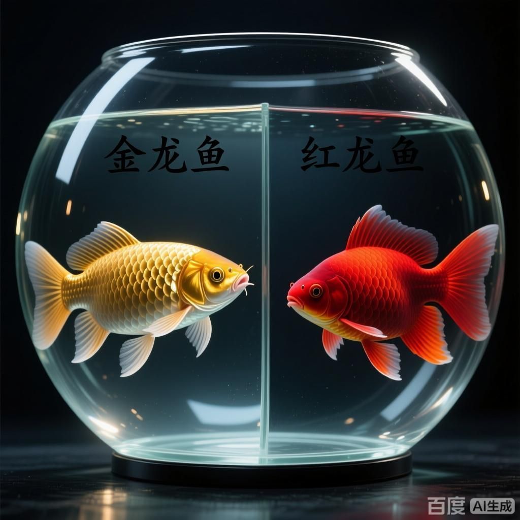 金龍魚和紅龍魚哪個更珍貴，金龍魚和紅龍魚哪個更珍貴，四張插畫分別呈現金龍魚與紅龍魚的不同狀態