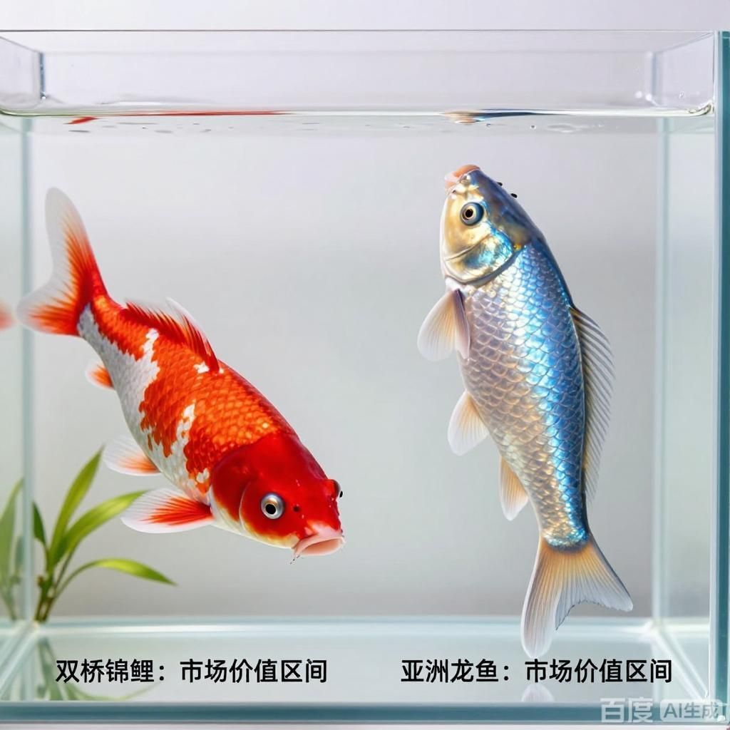 雙橋錦鯉與亞洲龍魚(yú)的市場(chǎng)價(jià)值對(duì)比，雙橋錦鯉與亞洲龍魚(yú)的市場(chǎng)價(jià)值對(duì)比雙橋錦鯉和亞洲龍魚(yú)哪個(gè)更有養(yǎng)殖前景