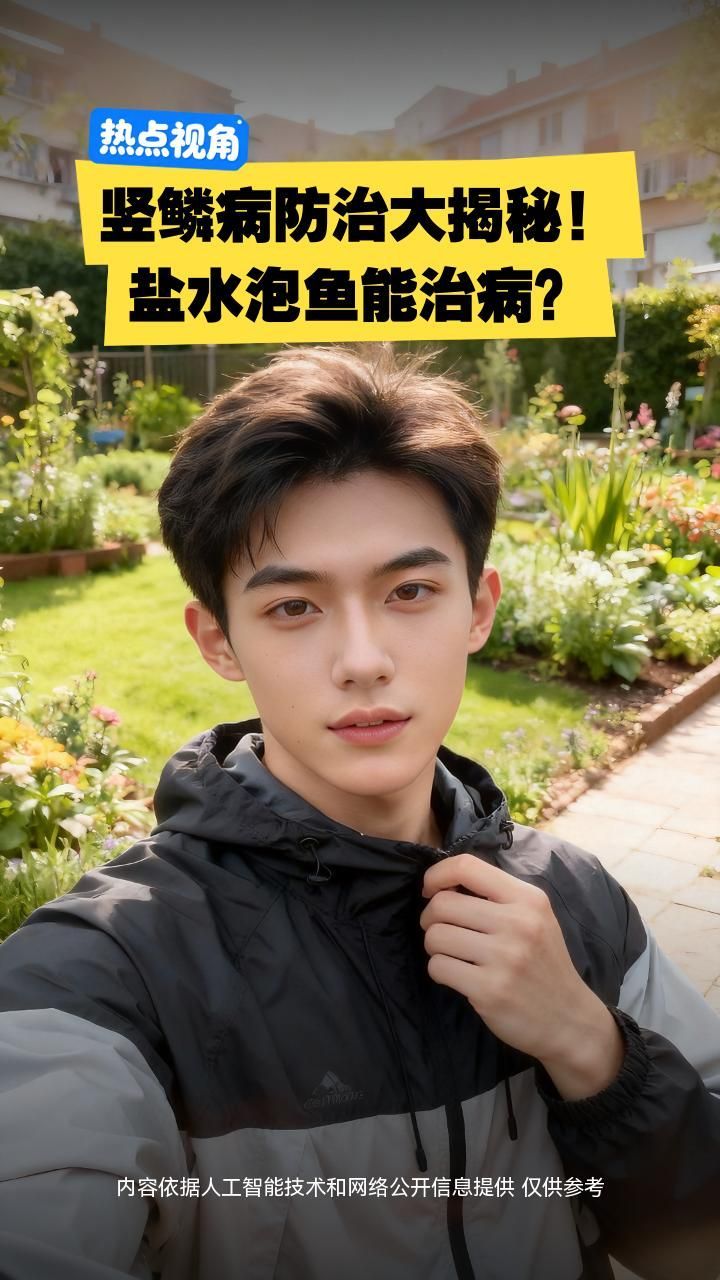 早期發現豎鱗病后如何救治，鹽水泡魚能治病全民小視頻,豎鱗病能徹底治愈嗎