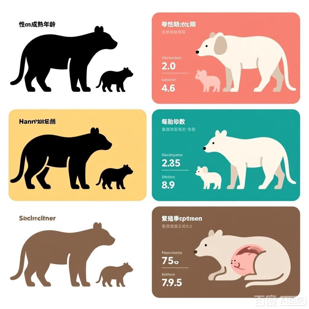 能否提供更詳細的繁殖特性對比，不同物種繁殖特性對比
