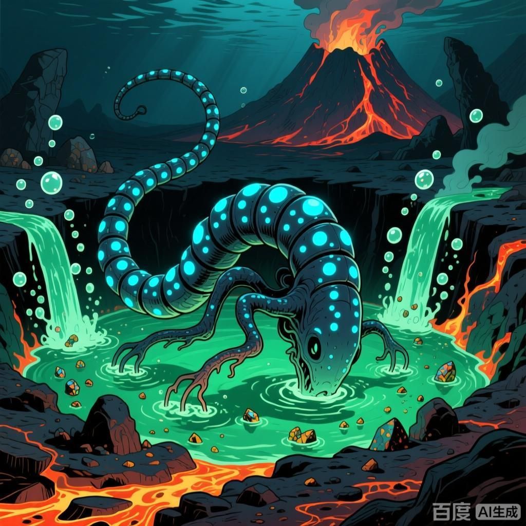 海洋不明生物中哪個最神秘，海洋不明生物中哪個最神秘,四張插畫圍繞海洋神秘不明生物展開