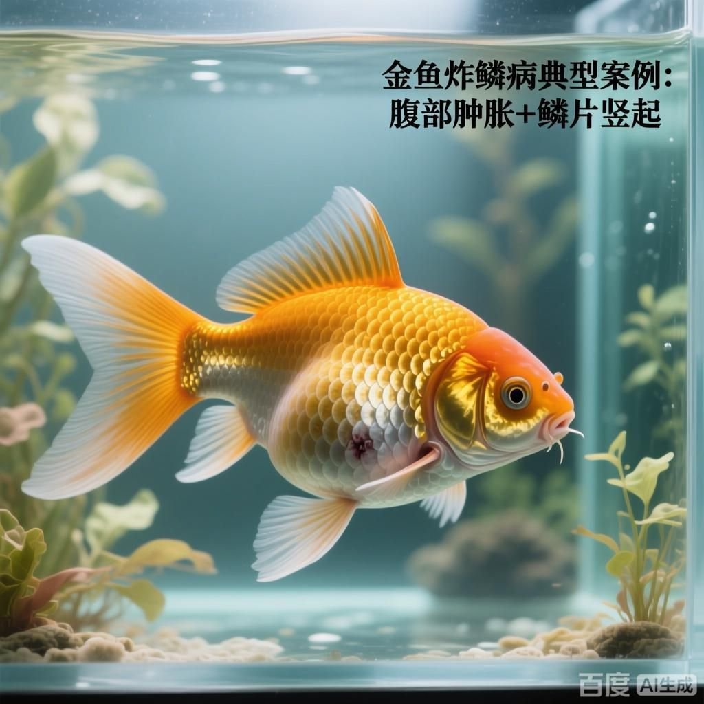 給我一些金魚炸鱗病的典型案例，關于金魚炸鱗病的典型案例