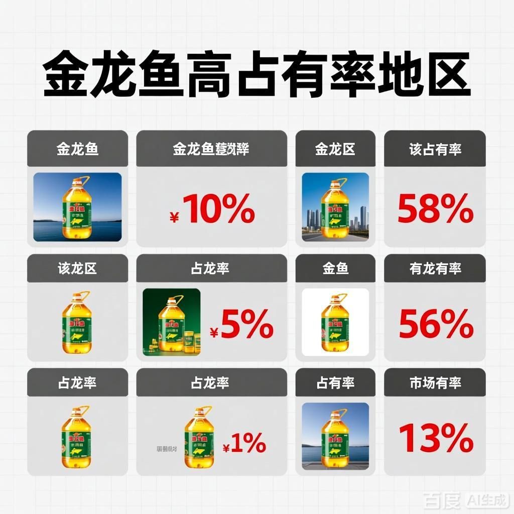 金龍魚在哪些地區占有率高？，金龍魚在不同地區的市場占有率高？