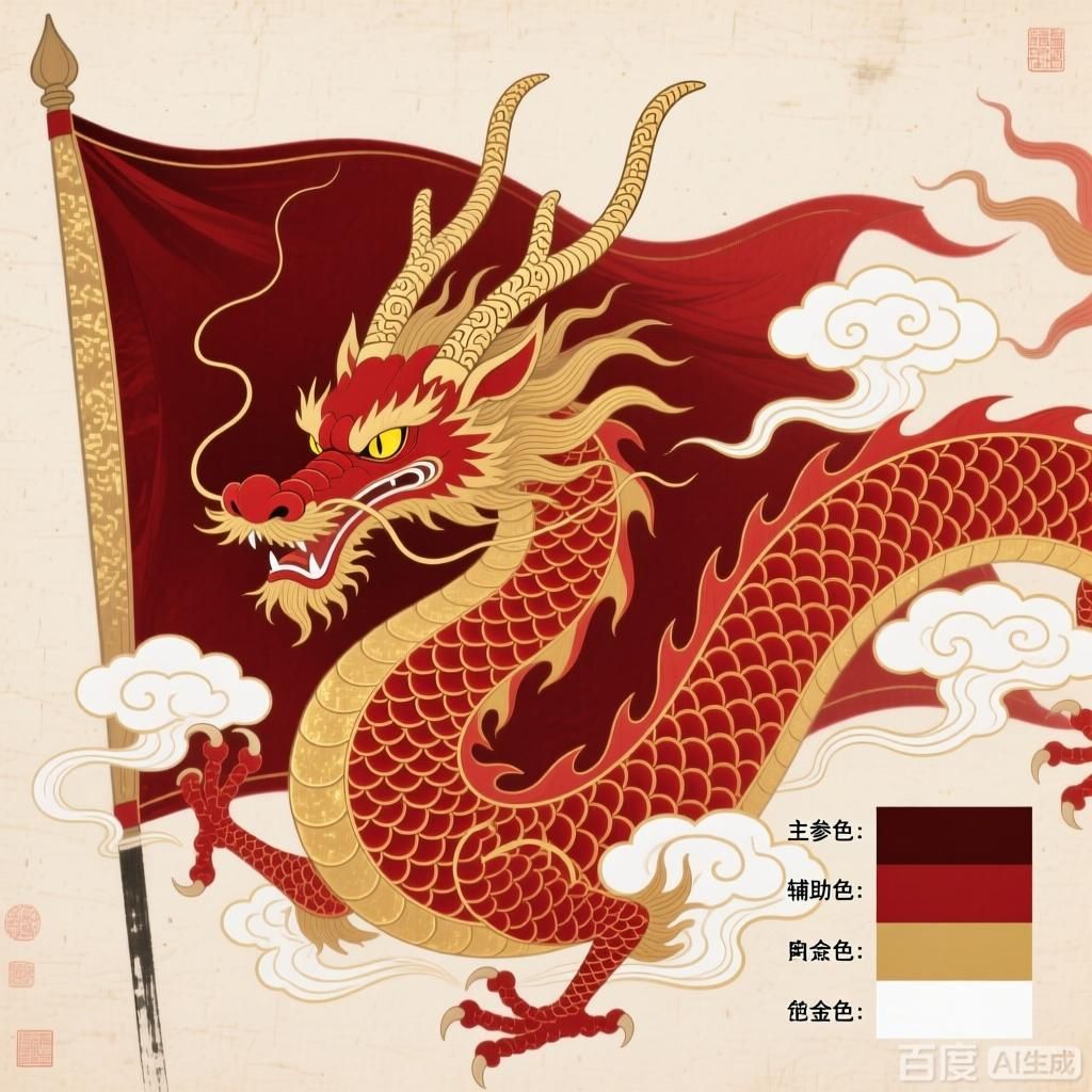 能否提供紅龍旗的設計草圖