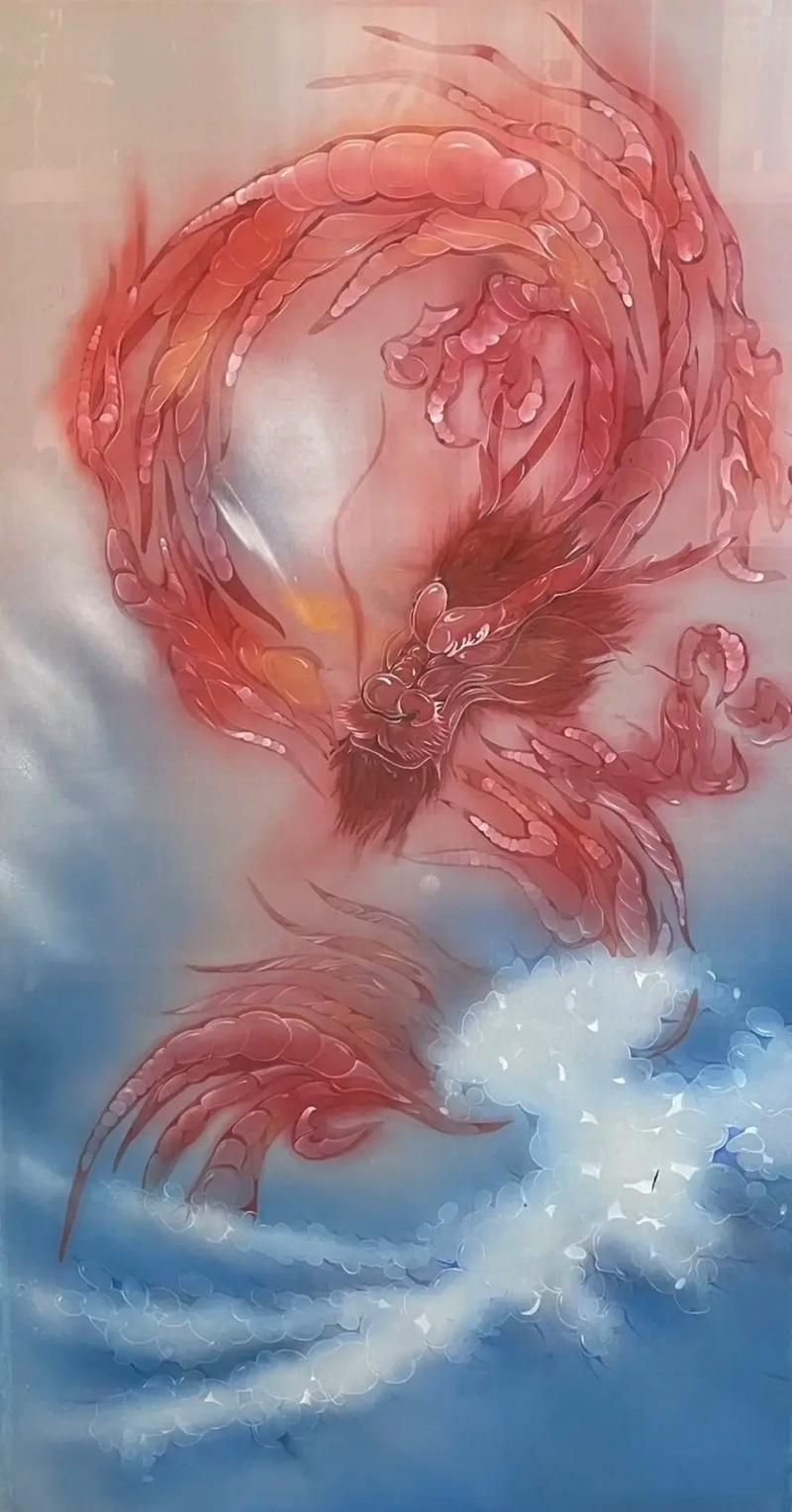 紅龍插畫藝術(shù)作品，紅龍插畫藝術(shù)作品《紅龍插畫藝術(shù)作品深度解析》