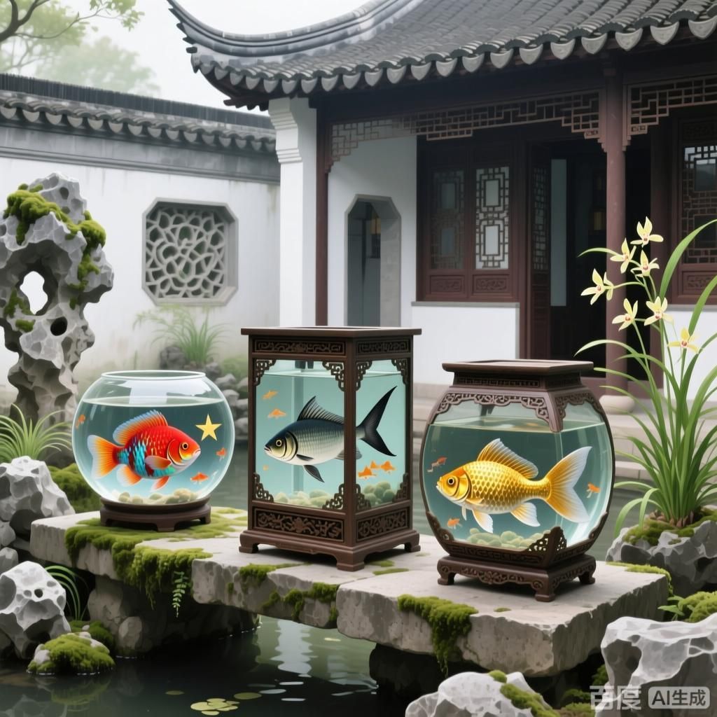 鎮(zhèn)宅最厲害三種魚顏色，鎮(zhèn)宅最厲害三種魚顏色,四張插畫分別呈現(xiàn)三種鎮(zhèn)宅魚