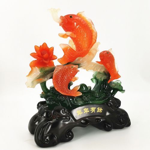 推薦幾款適合單數擺放的魚擺件，單數擺放風水擺件