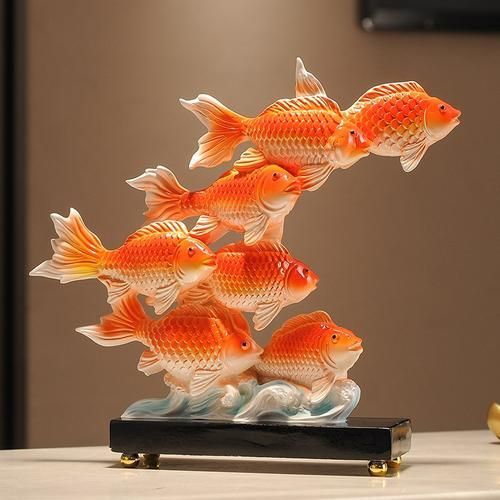 推薦幾款適合單數擺放的魚擺件，單數擺放風水擺件