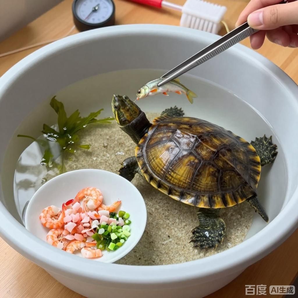 如何正確飼養(yǎng)家庭鱉，如何正確飼養(yǎng)家庭鱉，四組家庭鱉飼養(yǎng)場景插畫