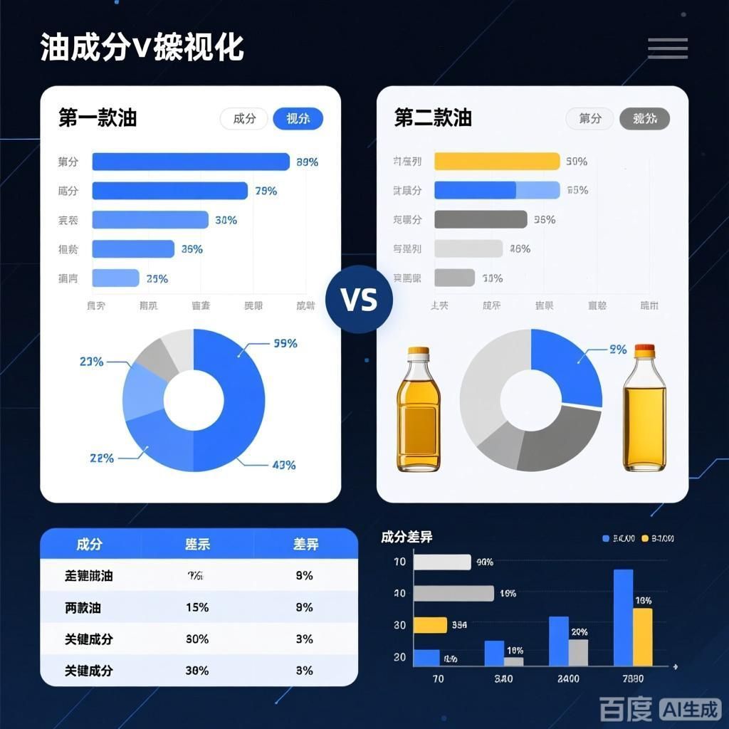 能否給出兩款油的詳細成分對比，兩款油的成分對比