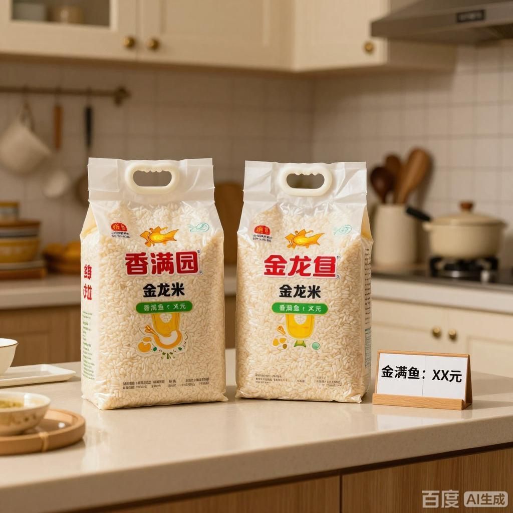 香滿園和金龍魚大米的價格差異大嗎？
