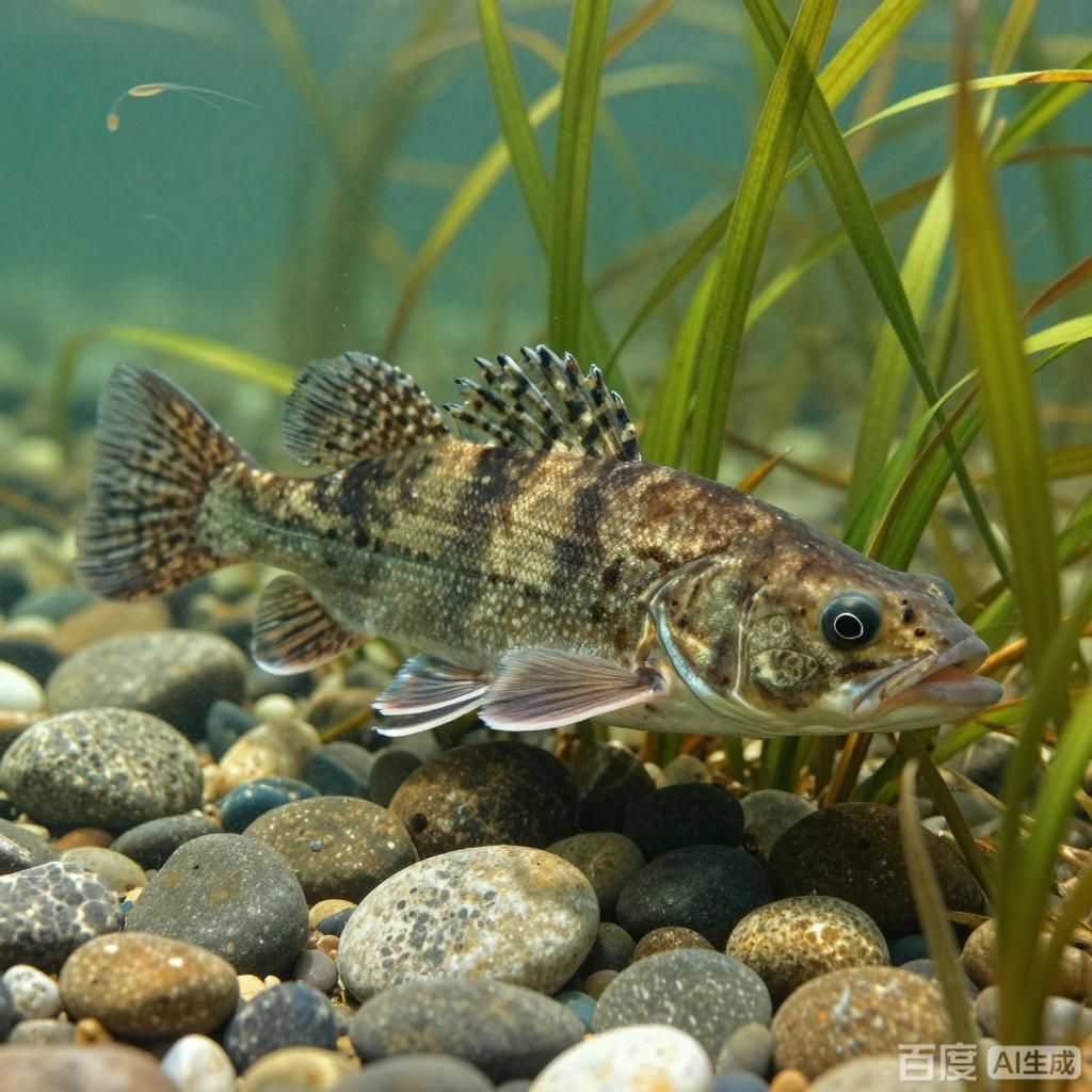 鱖魚的生活習性，四張鱖魚主題插畫，展現鱖魚的生活習性，兼具科普性與觀賞性
