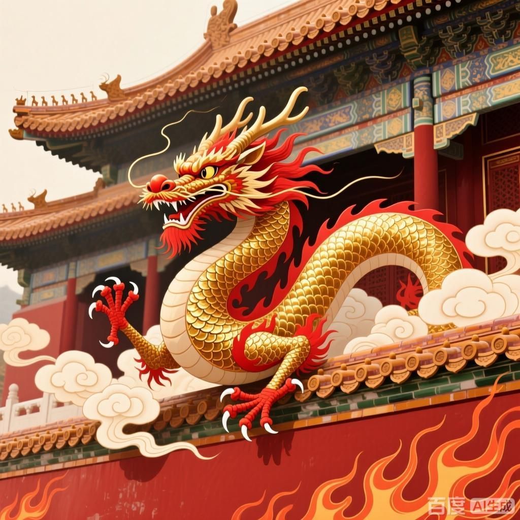 紅龍在哪些文化中有重要地位，四張插畫展現不同文化里的紅龍形象