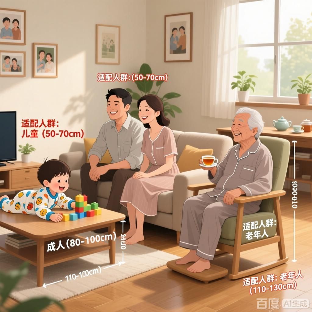 如何根據(jù)使用人群選擇家具高度？，如何根據(jù)使用人群適配家具高度