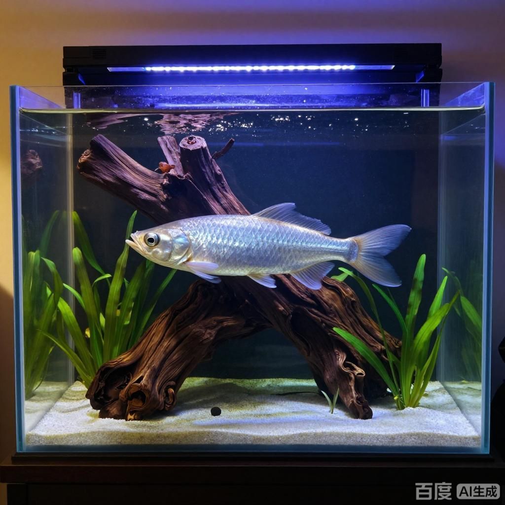 如何設置背景以突出銀龍魚，如何設置背景以突出銀龍魚,四張圖均圍繞銀龍魚造景展開