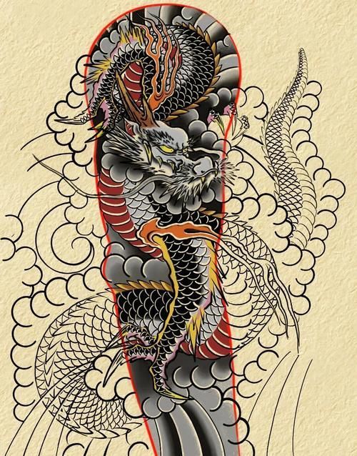 紅龍紋身設計欣賞，紅龍紋身的價格是多少