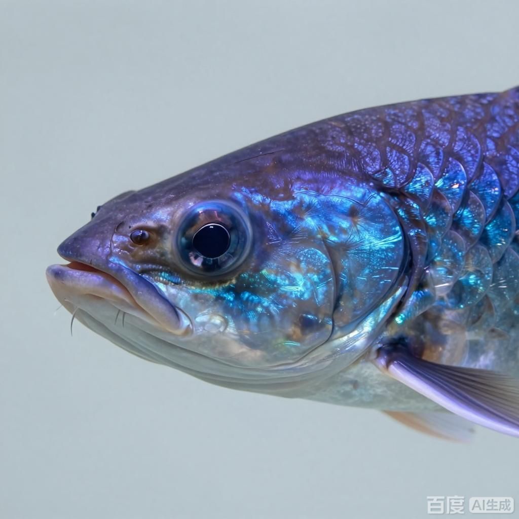 能給出一張更詳細的龍魚眼部特寫圖嗎