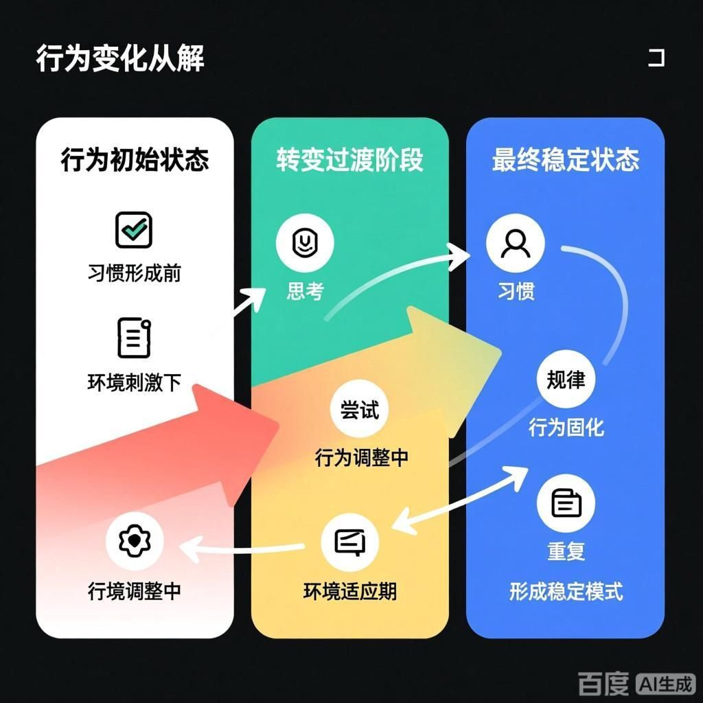 能否提供更詳細的行為變化圖解，**行為變化圖解
