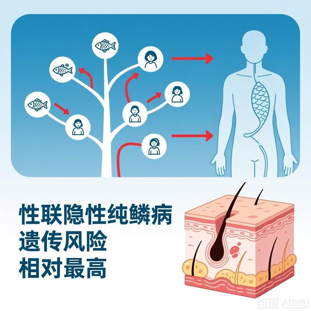 哪種類型的魚鱗病遺傳風險最高，魚鱗病的遺傳風險