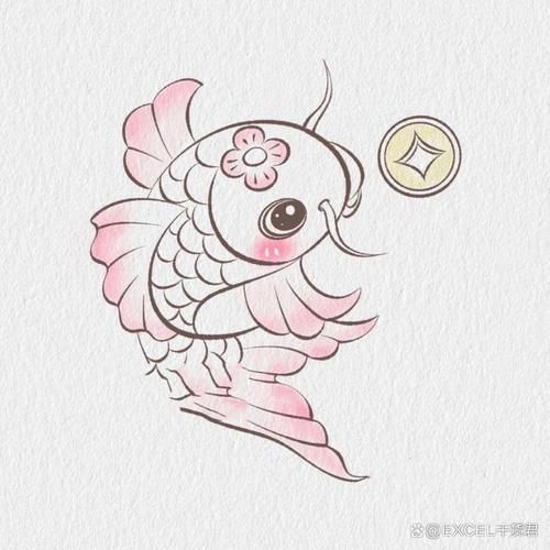 能再給我幾張吉祥物魚的圖片嗎，卡通吉祥物魚的圖片推薦，有沒有帶文字的吉祥物魚圖片推薦