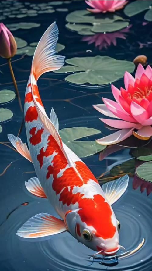 給我一些錦鯉魚的高清圖片，錦鯉魚有哪些品種，如何挑選健康的錦鯉魚，