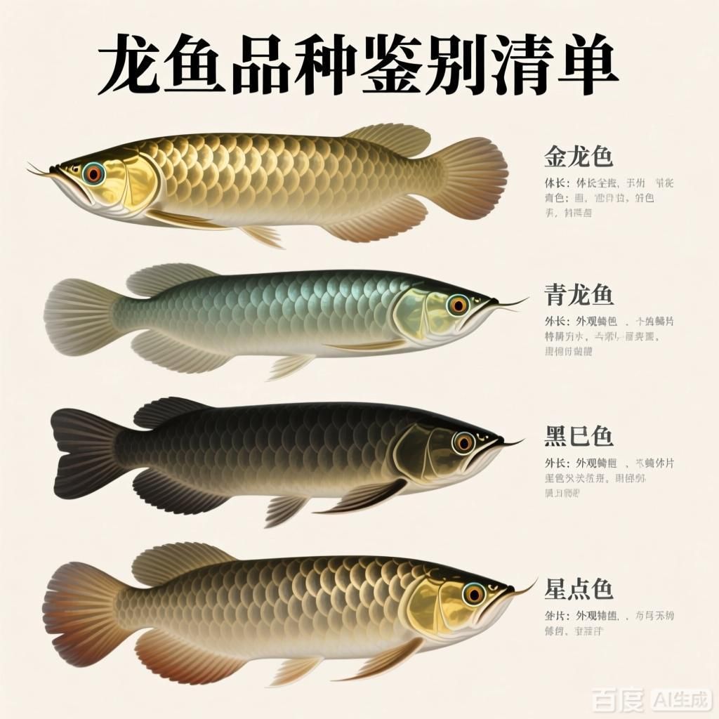 給我一份龍魚品種鑒別清單，一份簡(jiǎn)單的龍魚品種鑒別清單