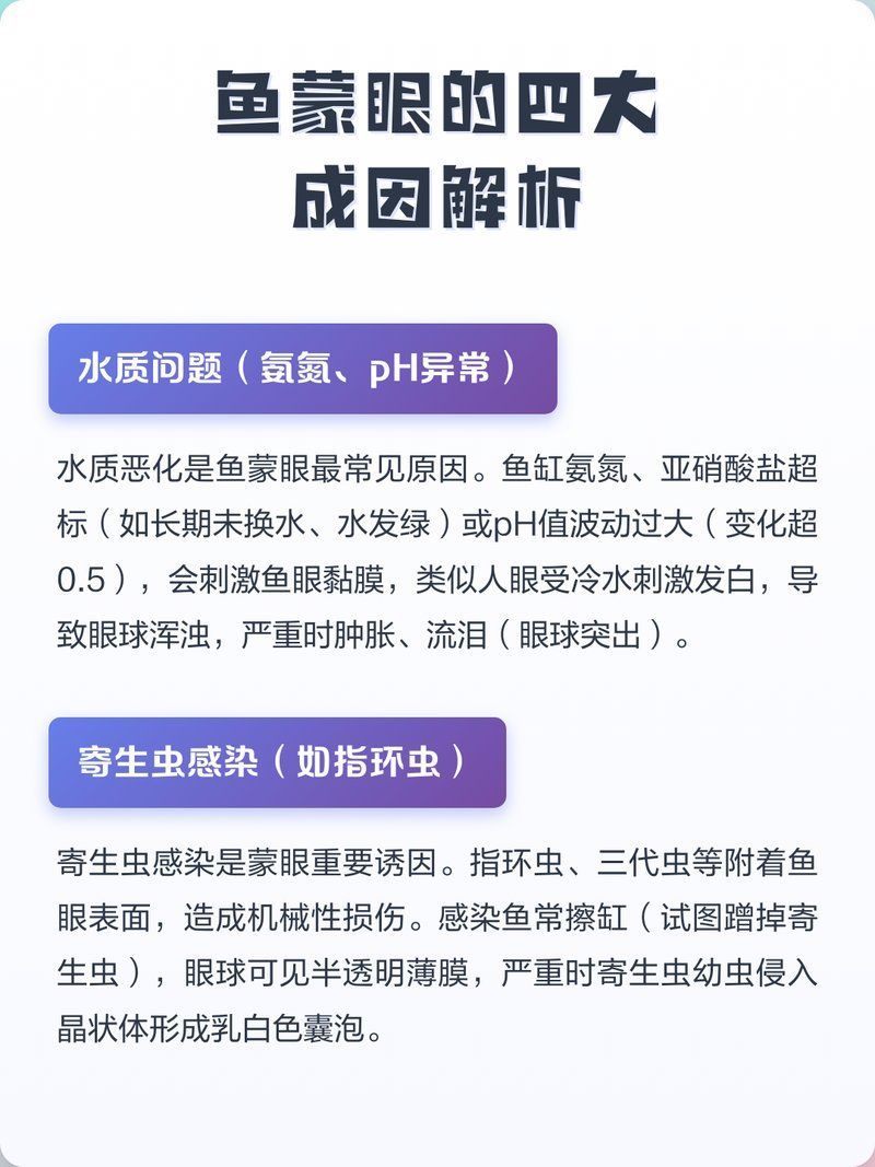 如何判斷魚蒙眼的病因，魚蒙眼是一種常見的魚類疾病