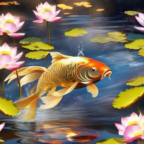 給我推薦一些招財龍魚的微信頭像圖片，微信頭像招財龍魚頭像