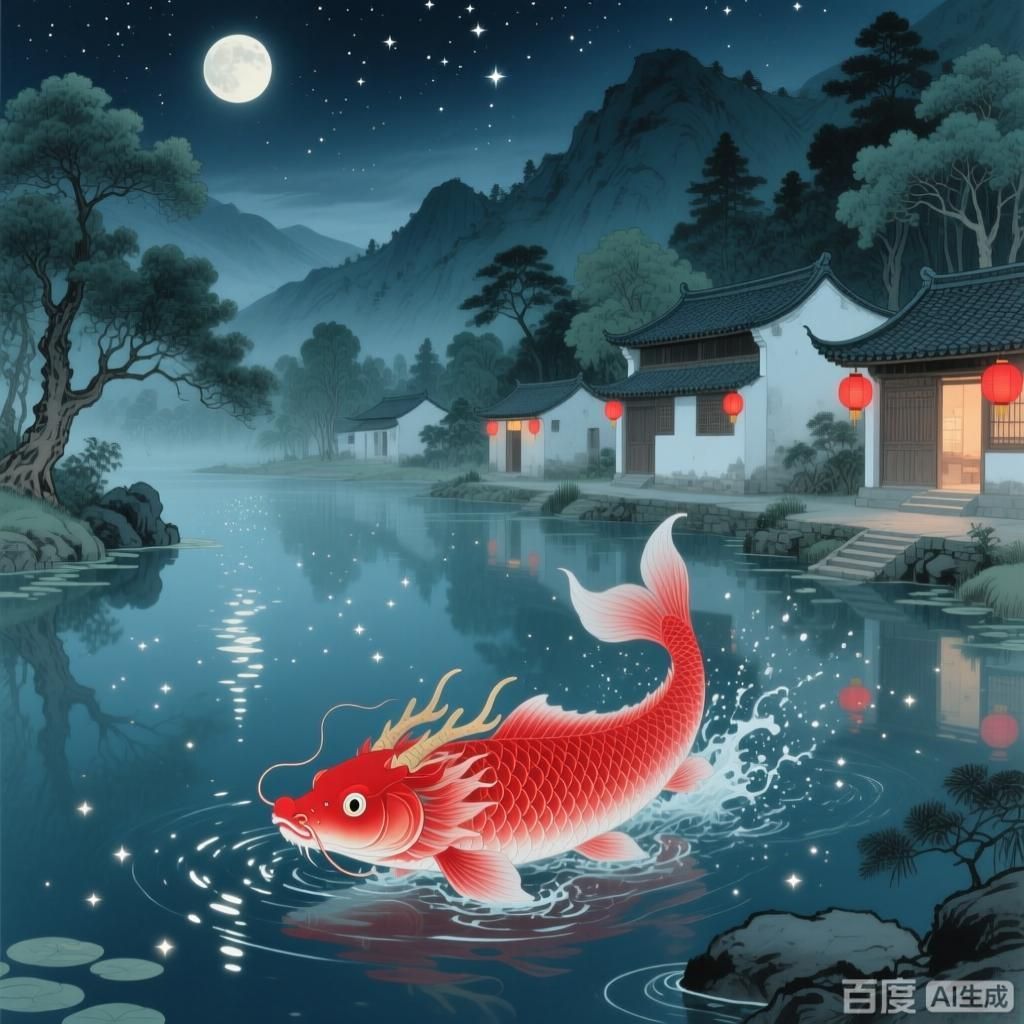 詳細介紹一下圣水塘的紅腹龍魚傳說，圣水塘的紅腹龍魚傳說