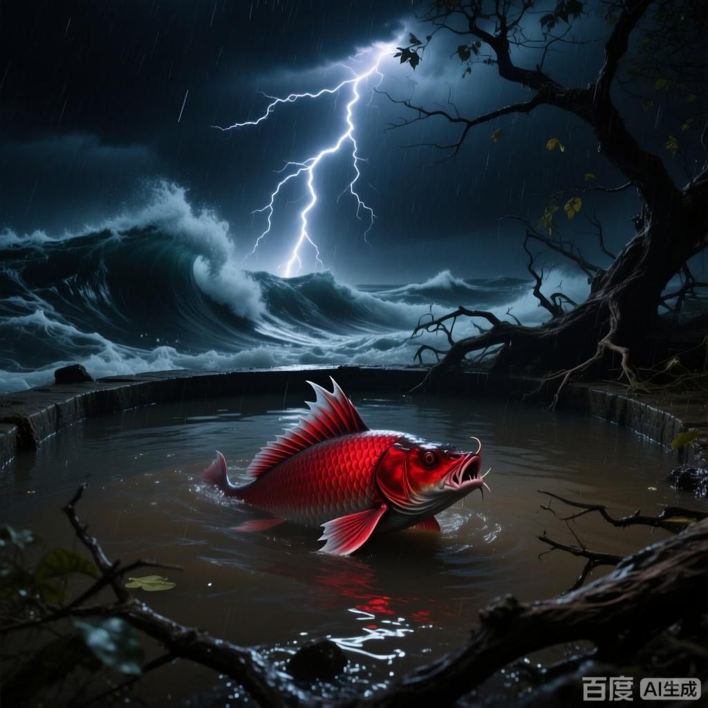 詳細介紹一下圣水塘的紅腹龍魚傳說，圣水塘的紅腹龍魚傳說