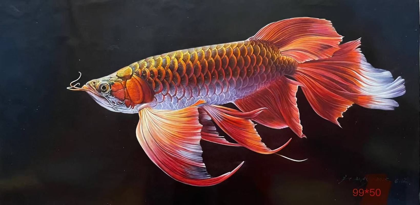 有哪些著名的油畫金龍魚作品，著名油畫金龍魚作品