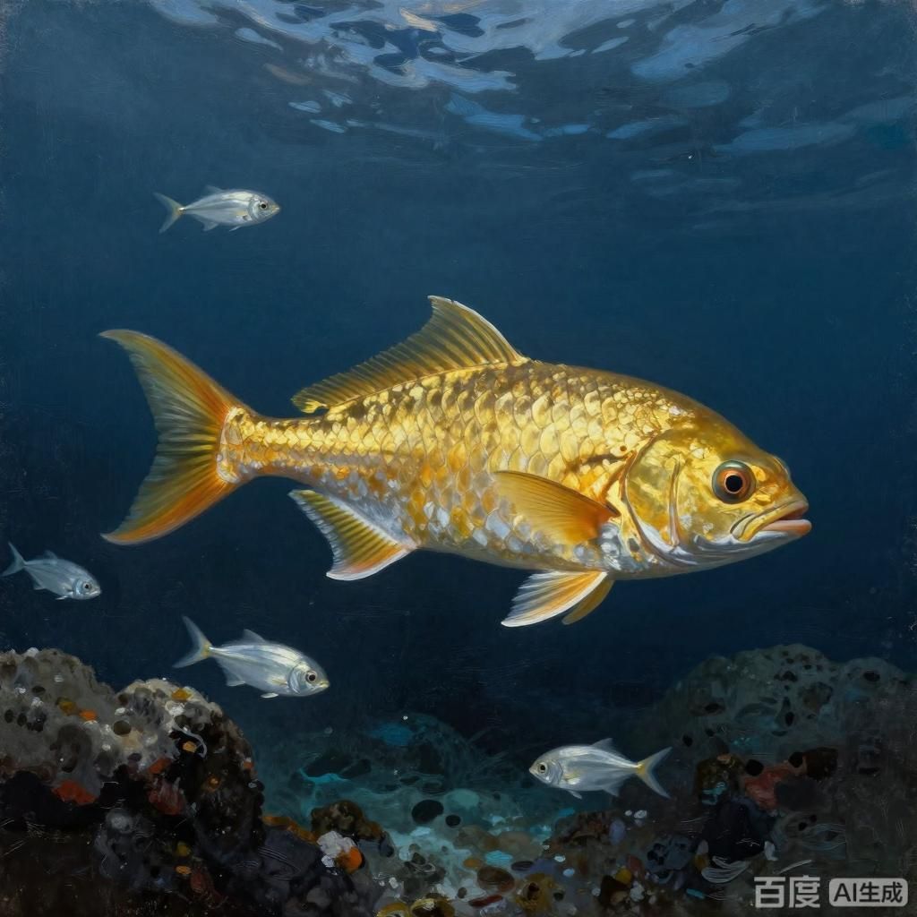 能否提供更多金龍魚油畫的代表作品，金龍魚油畫在藝術市場上有何表現,能否提供更多光影場景下的金龍魚油畫