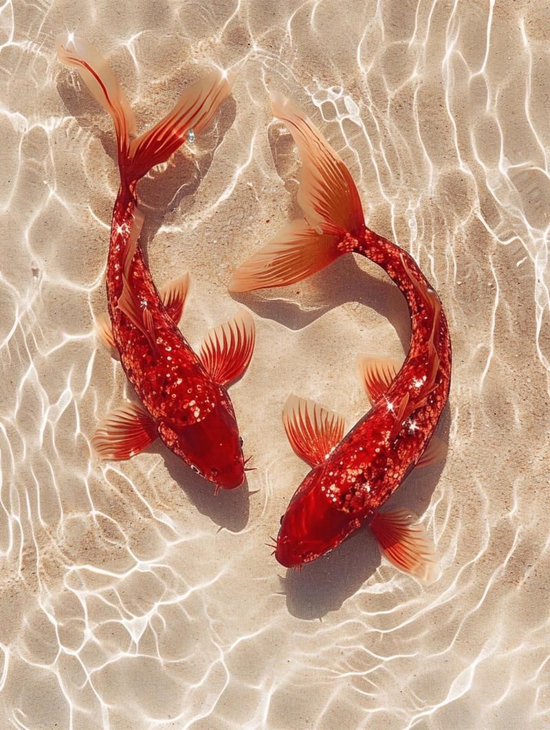 給我一些紅色魚的圖片，給我一些紅色魚的圖片,紅色魚因其鮮艷的色澤和吉祥寓意