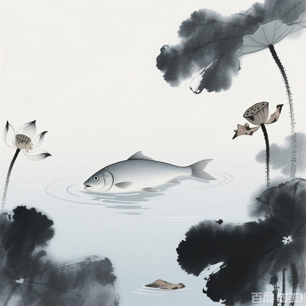 能否提供更多關于魚死亡的文化解讀，四幅插畫圍繞魚死亡的文化寓意展開