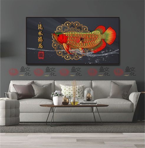 給我一些泗水龍魚的裝飾物搭配案例,泗水龍魚的裝飾物搭配