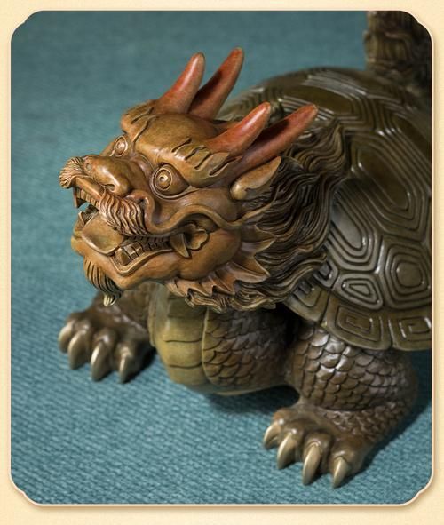 龍龜圖片高清無水印版，龍龜?shù)奈幕笳髋c古生物特征對比表
